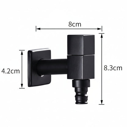 MATTEFLOW – Grifo de pared negro para cocina, baño y exterior
