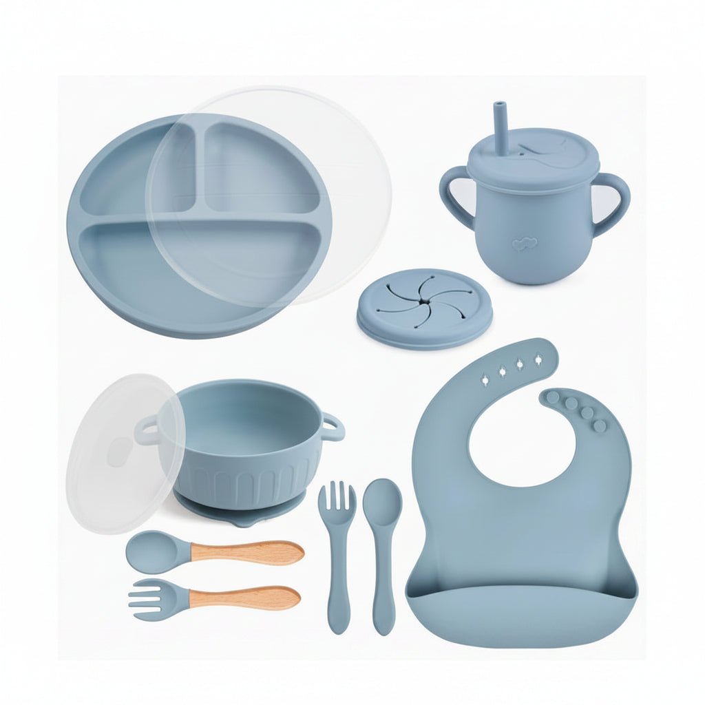 SOFTBITE – Ensemble d'alimentation en silicone pour bébés pour manger de manière autonome