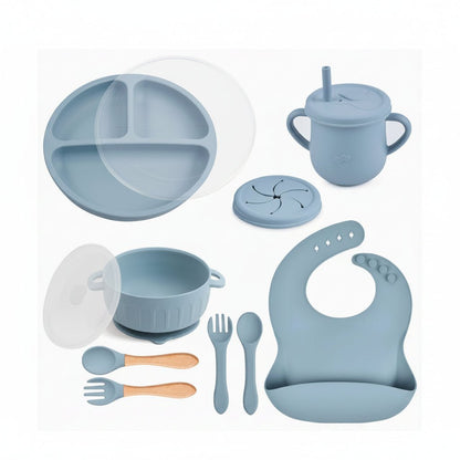 SOFTBITE – Ensemble d'alimentation en silicone pour bébés pour manger de manière autonome