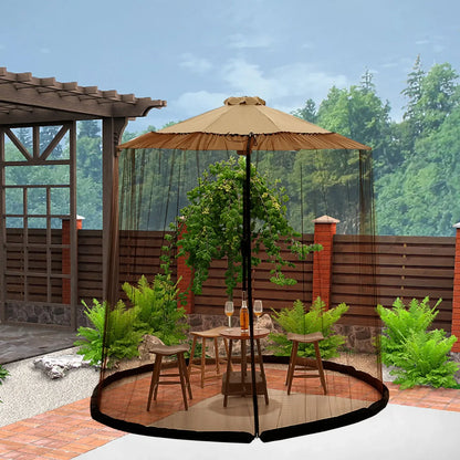 EcoShield Mosquito Net - Mosquito net for parasols up to 4m with zip fastener