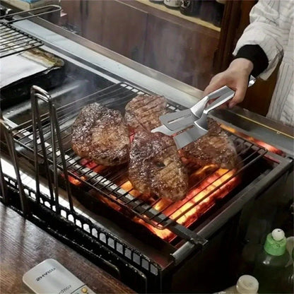 CLAMPSPAT – Pinza spatola in acciaio inox per BBQ e cucina