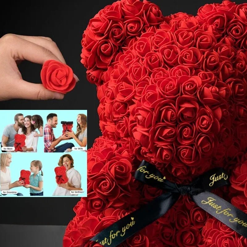 ROSEBLOOM BEAR – Handgefertigter Rosen-Teddy aus ewigen Blüten
