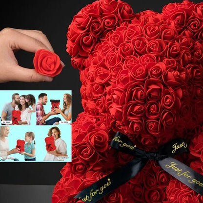 ROSEBLOOM BEAR – Handgefertigter Rosen-Teddy aus ewigen Blüten