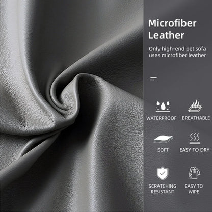 CALMDEN – Orthopädisches Hundesofa aus Mikrofaserleder mit wasserfestem Bolster-Design