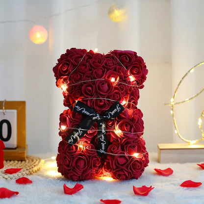 ROSABELLA – Romantischer Eternal Rose Teddy Bear als Geschenkset für besondere Anlässe
