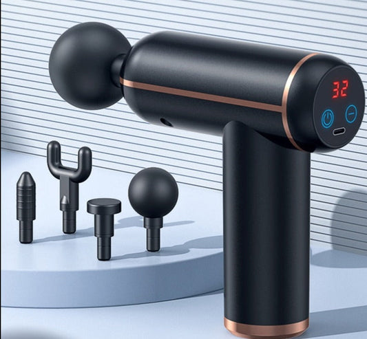 MassageGun Pro - Beste Massagepistole mit 4 Aufsätzen und anpassbarer Intensität-1