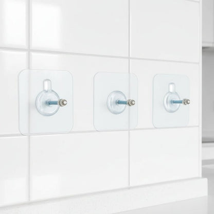 TRACELESS – Ganchos de pared sin residuos 10 piezas transparentes y resistentes