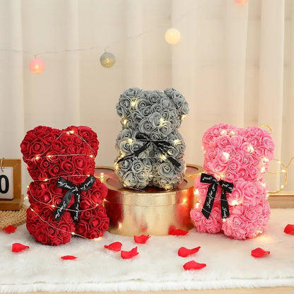 ROSABELLA – Romantischer Eternal Rose Teddy Bear als Geschenkset für besondere Anlässe