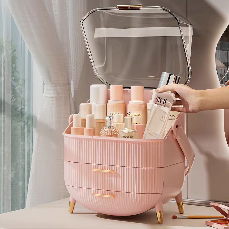BeautySence make-up organiser - Dustproof & waterproof cosmetics box with elegant design