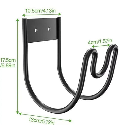 IRONFLOW – Supporto robusto per tubo da giardino in metallo per conservazione da esterno a parete