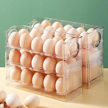 EGGFLOW – Organizzatore per uova con porta laterale per una conservazione ordinata in frigorifero