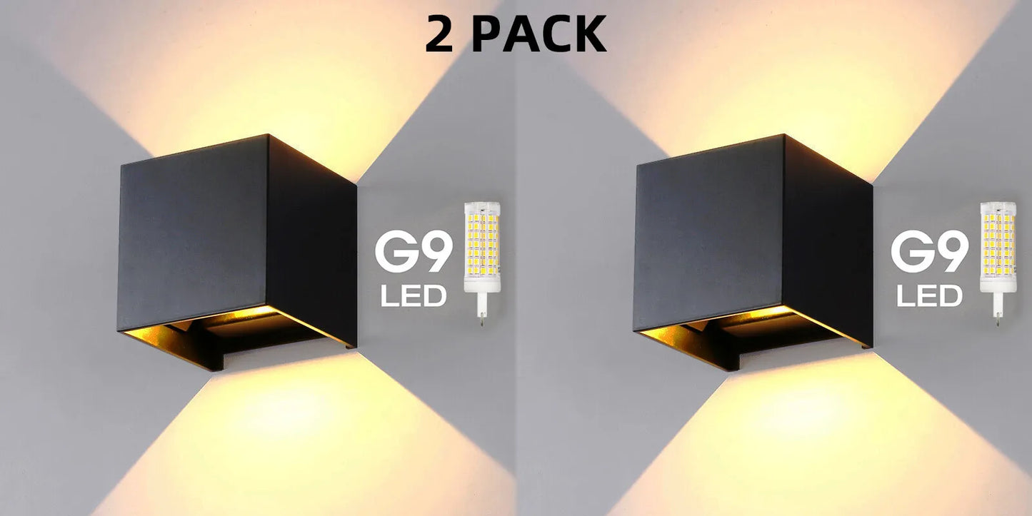 BRIGHTBOX – Moderne wasserdichte LED-Wandleuchte IP65 aus Aluminium