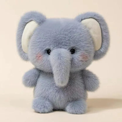 PLUFFII – Kawaii Soft Animal Plush Doll Serie mit Elefant, Hund, Katze & mehr