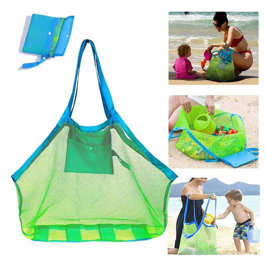 Tragbare Kindertasche aus Mesh – Ideale Aufbewahrung für Spielzeug und Strandutensilien-1