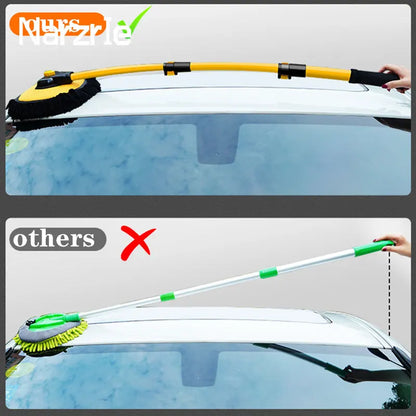 FlexSweep Pro car wash mop - Telescopic chenille cleaning brush