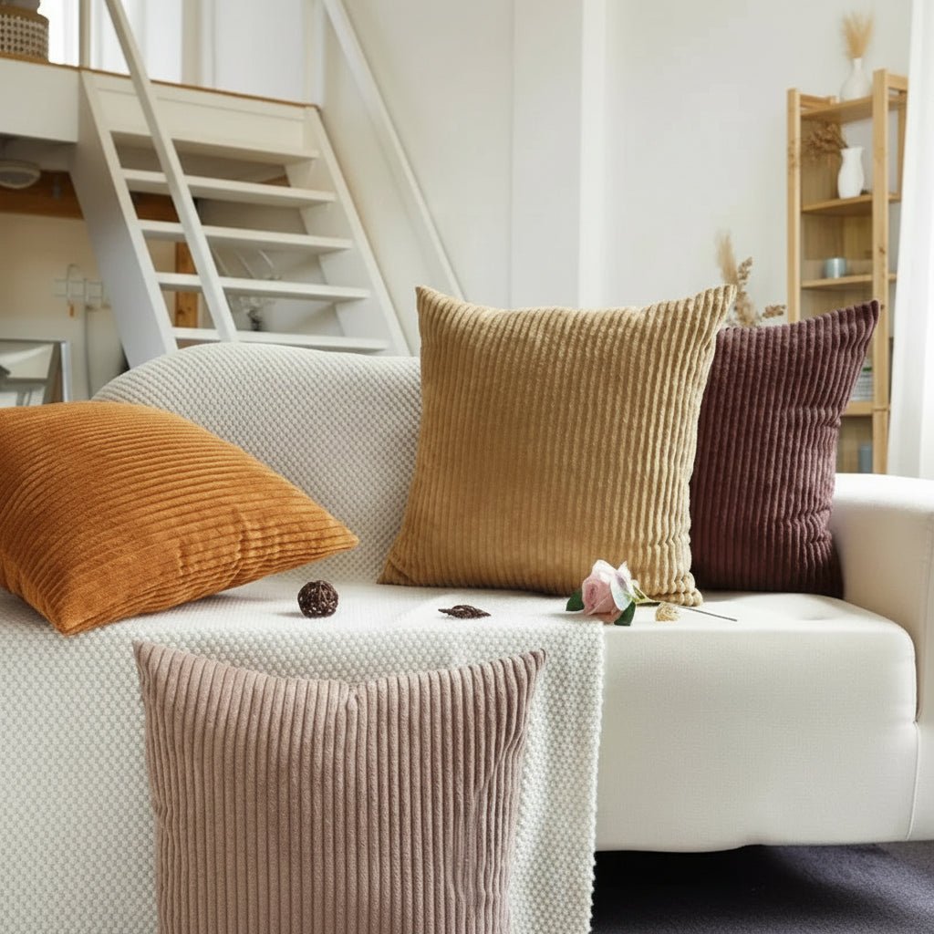 PLUSHCORD – Soft Corduroy Pillowcase Made of Cotton