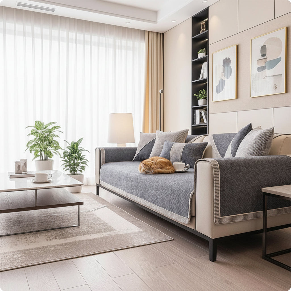 WEFTERRA Sofa Throw for Textured Comfort and Stylish Everyday Furniture Care