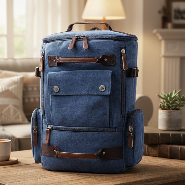 Zaino VintageCanvas - Elegante e funzionale con scomparto per laptop per la vita quotidiana e l'avventura