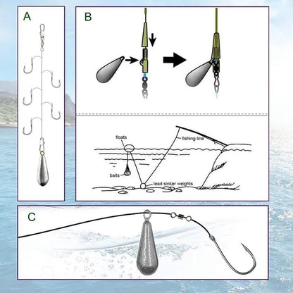 DROPSHOT – Set de plomos para pesca con gota para agua dulce y salada