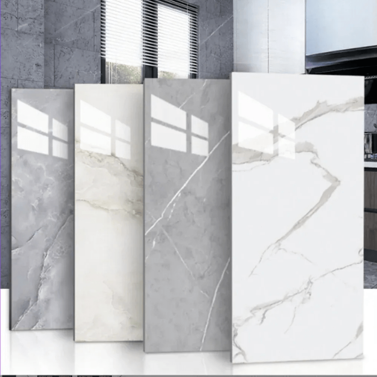 STONELUX – Elegante selbstklebende Marmor-PVC-Bodenfliesen
