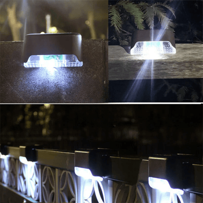 GlowLite Solar - Self-adhesive solar lights for garden, stairs & balcony with warm white light