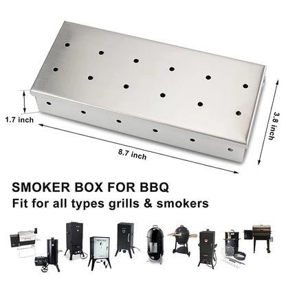 GrillEdge Premium stainless steel smoker box - flavour enhancer for outdoor BBQs
