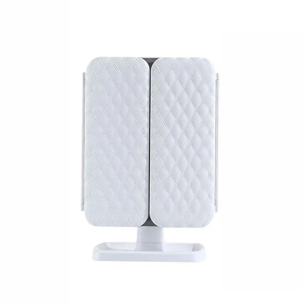 Glamlite Mirror - Miroir en trois parties avec éclairage LED en 3 couleurs pour un maquillage parfait