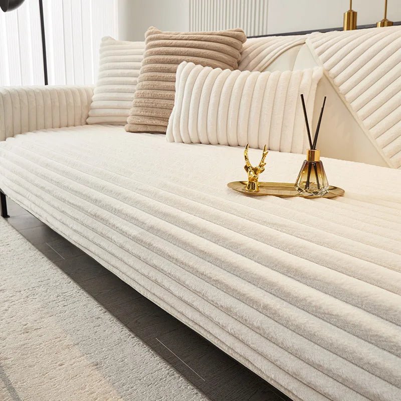 COZYPUFF – Luxuriöses Winter-Sofaauflage aus Kunstkaninchenfell