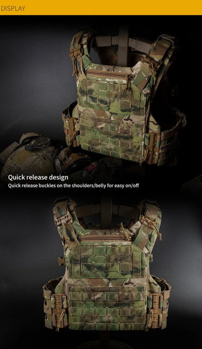 TACTICAL ARMOR CARRIER - Modular protective waistcoat with laser-cut MOLLE & quick-release system