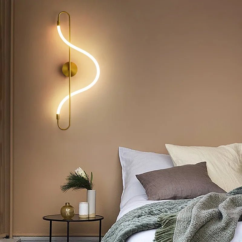 ALUGOLD – Lámpara de pared LED moderna de aluminio en dorado