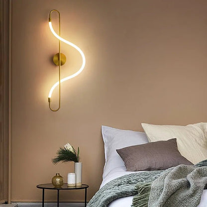 ALUGOLD – Lámpara de pared LED moderna de aluminio en dorado