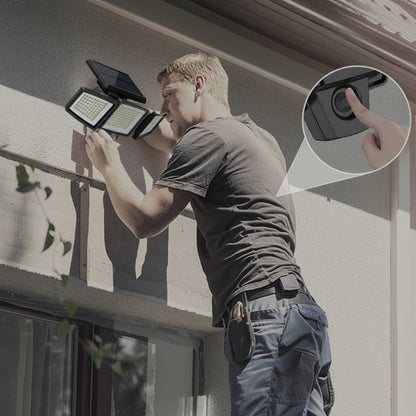 SUNDEFENSE – Luce di sicurezza solare con sensore di movimento e telecomando