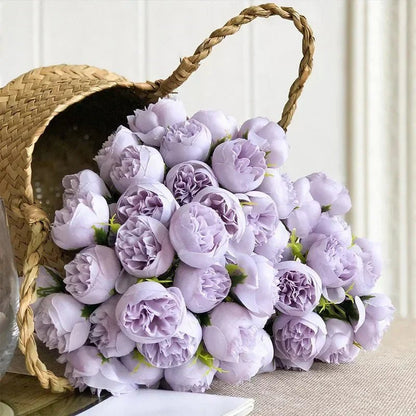 PEONIVA – Mazzo decorativo di fiori artificiali per vaso e tavolo