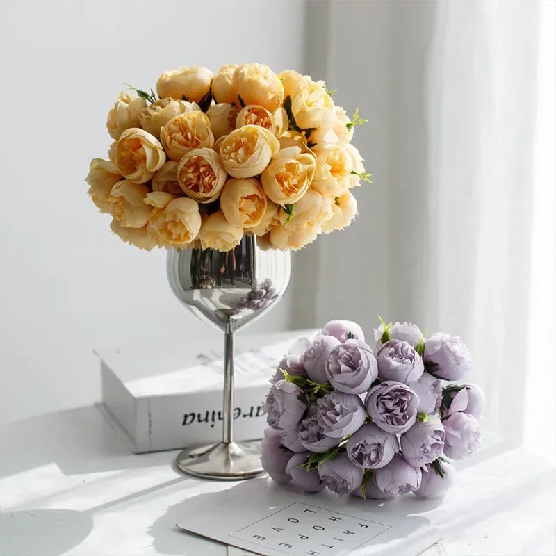 PEONIVA – Mazzo decorativo di fiori artificiali per vaso e tavolo