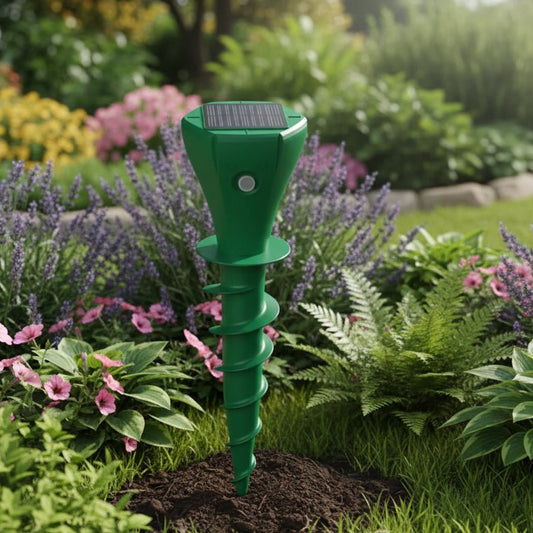 Solar Mole Repellent - Répulsif efficace avec vibration pour jardin & pelouse