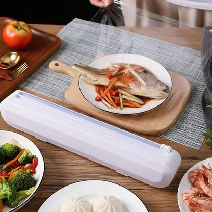 WRAPFLOW – Reusable Film Dispenser with Integrated Cutting System