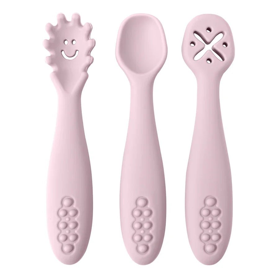 LERNSCHMAUS – Gentle Silicone Cutlery Set for Independent Eating Learning