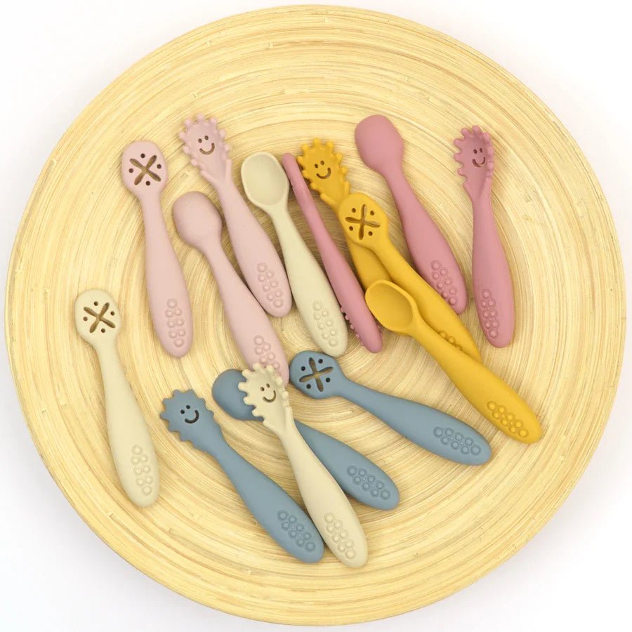 LERNSCHMAUS – Gentle Silicone Cutlery Set for Independent Eating Learning