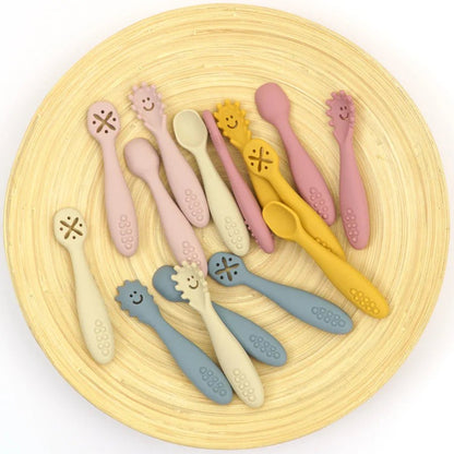 LERNSCHMAUS – Gentle Silicone Cutlery Set for Independent Eating Learning