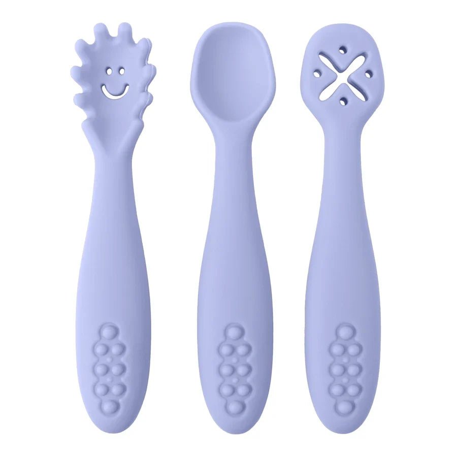 LERNSCHMAUS – Gentle Silicone Cutlery Set for Independent Eating Learning