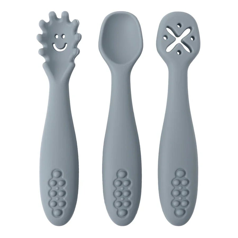 LERNSCHMAUS – Gentle Silicone Cutlery Set for Independent Eating Learning
