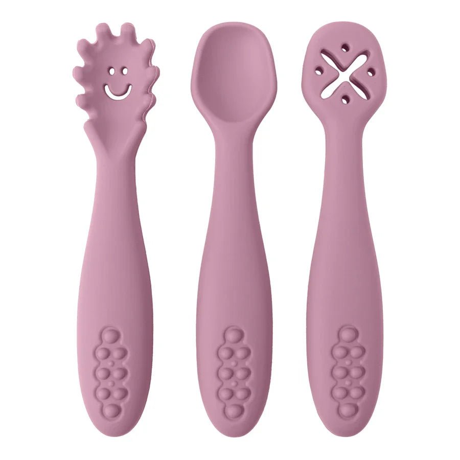 LERNSCHMAUS – Gentle Silicone Cutlery Set for Independent Eating Learning