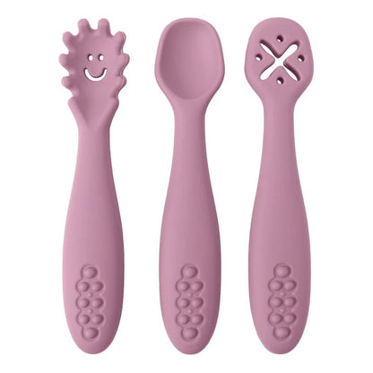 LERNSCHMAUS – Gentle Silicone Cutlery Set for Independent Eating Learning