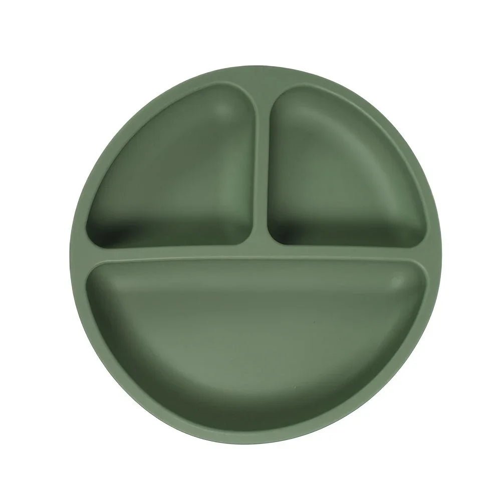 SAUGHALT KIDS – Piatto per bambini in silicone antiscivolo con base di aspirazione forte (senza BPA)