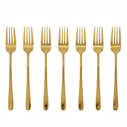 Silvéra – Elegante Essgabel, langlebiges, plattiertes Edelstahl-Utensil 6