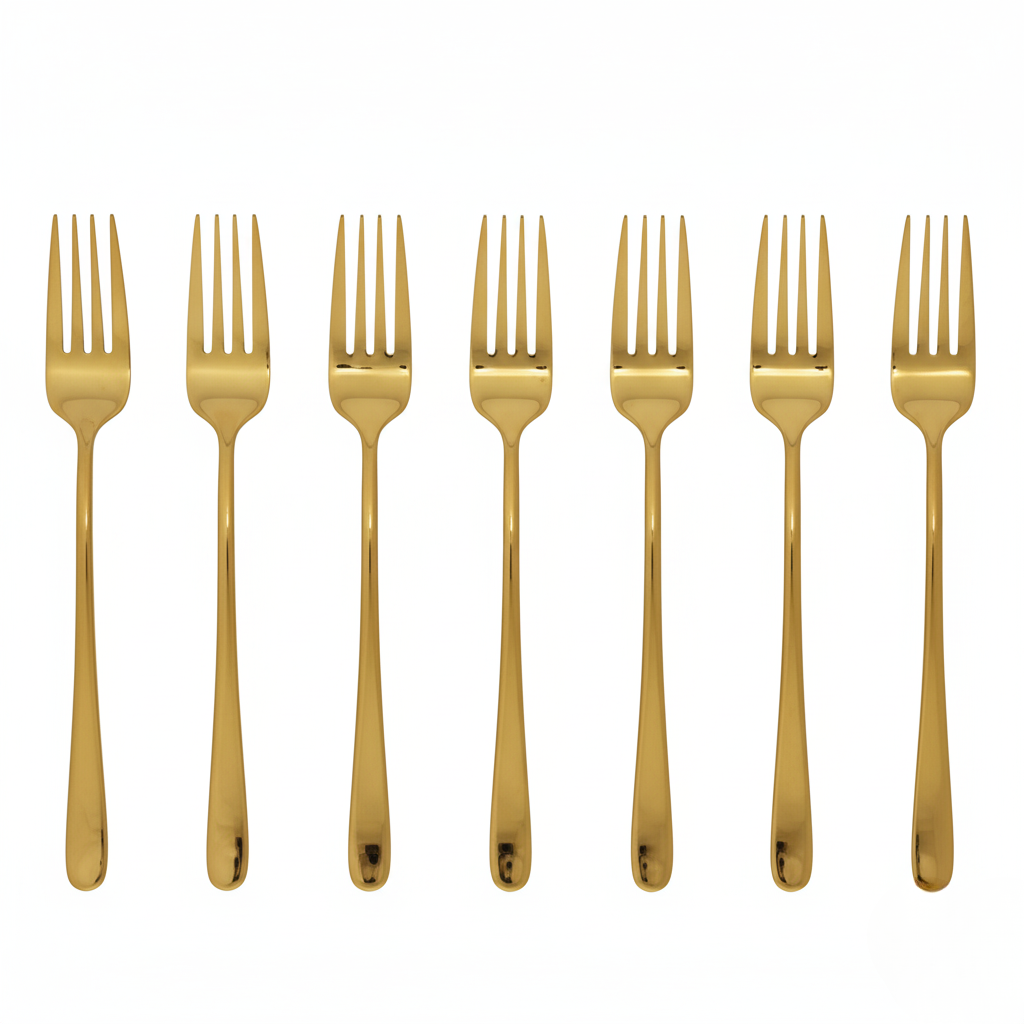 Silvéra – Elegante Essgabel, langlebiges, plattiertes Edelstahl-Utensil 8