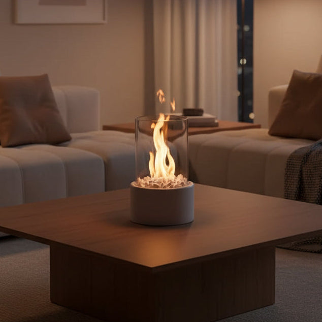 EMBERLUX – Cheminée de table – Flammes sans fumée pour des moments lumineux élégants