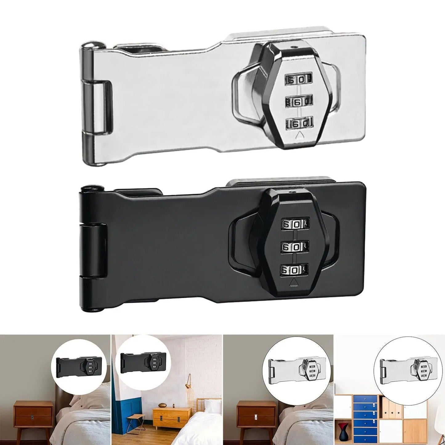 SecureLock – Cadenas à combinaison sans clé en alliage de zinc et fer