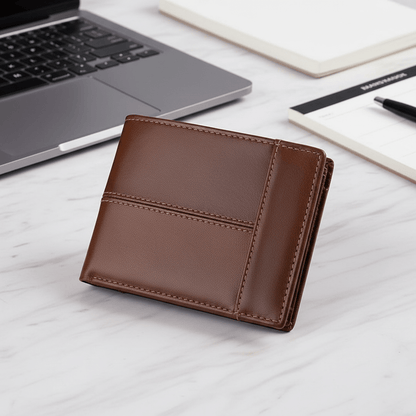SAFEPOCKET – RFID-Blocking Genuine Leather Wallet for Men