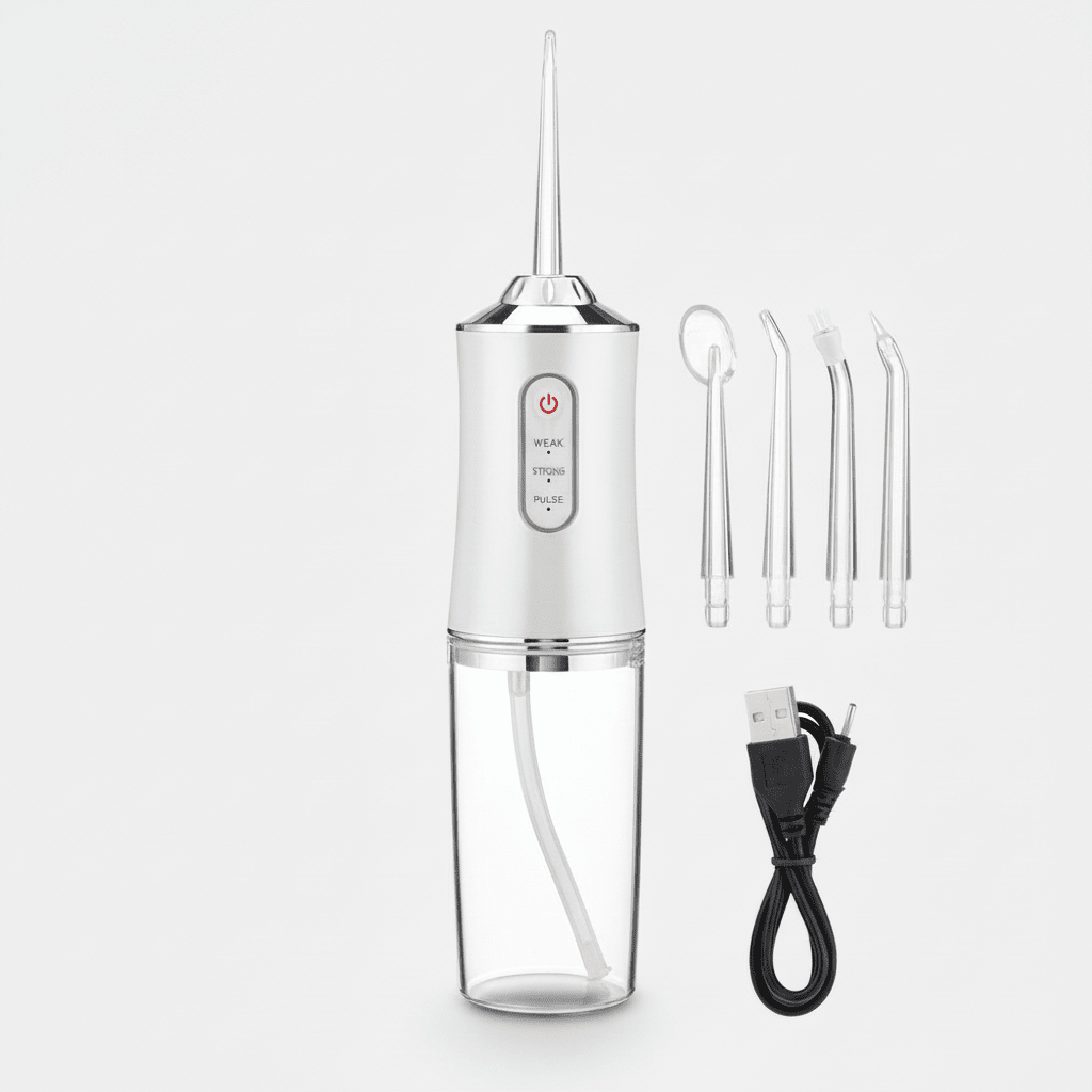 SmileFresh - Waterflosser Mit 3 Druckeinstellungen & 360° Drehbarer Düse 0